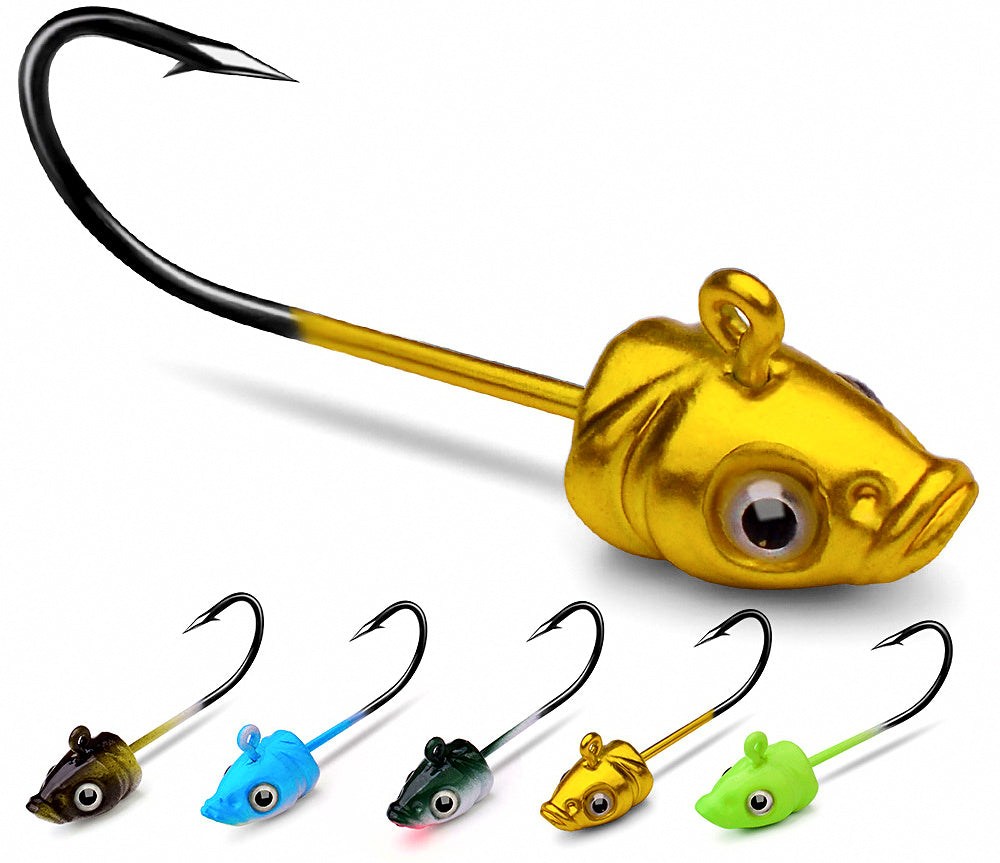 Fish Head Jig Head Hooks, 3.5-7 g (0.12-0.25 oz), 5 Pack – product photo