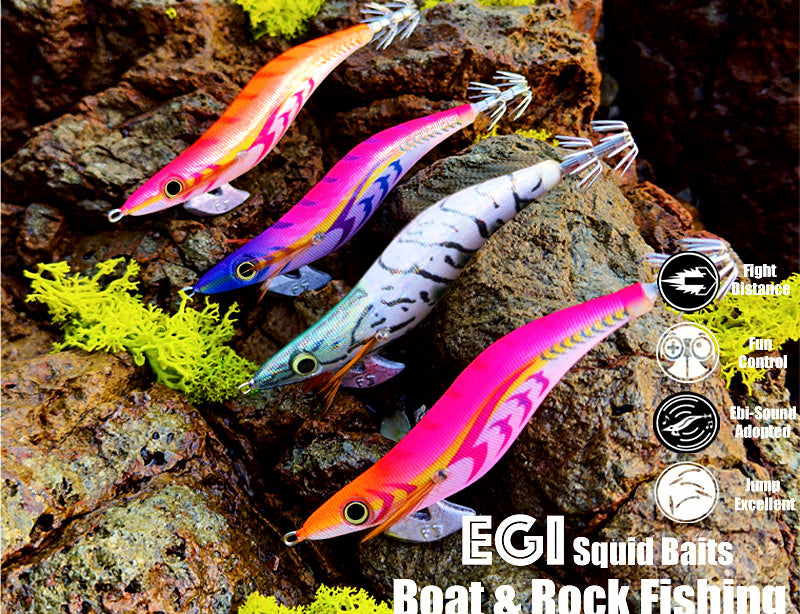 Egi Squid Jig, Size 3.5, 21 g (0.74 oz), Glow Rattle – product photo