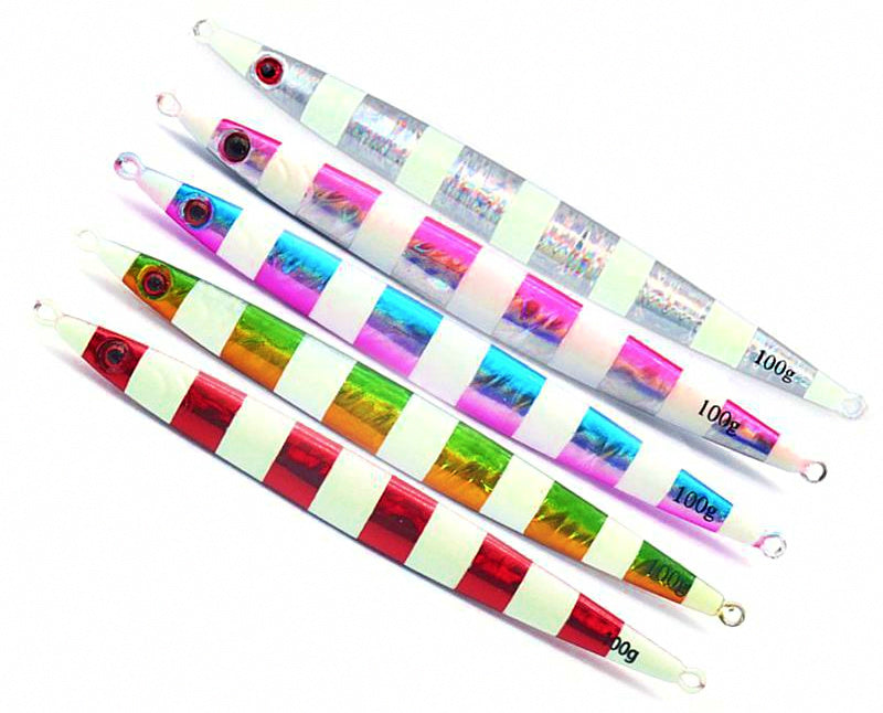 Glow Stripe Metal Jig, 80–400 g (2.8–14.1 oz) – product photo