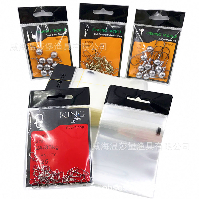 Clear Self-Seal Tackle Bags & Sinker Header Cards – product photo