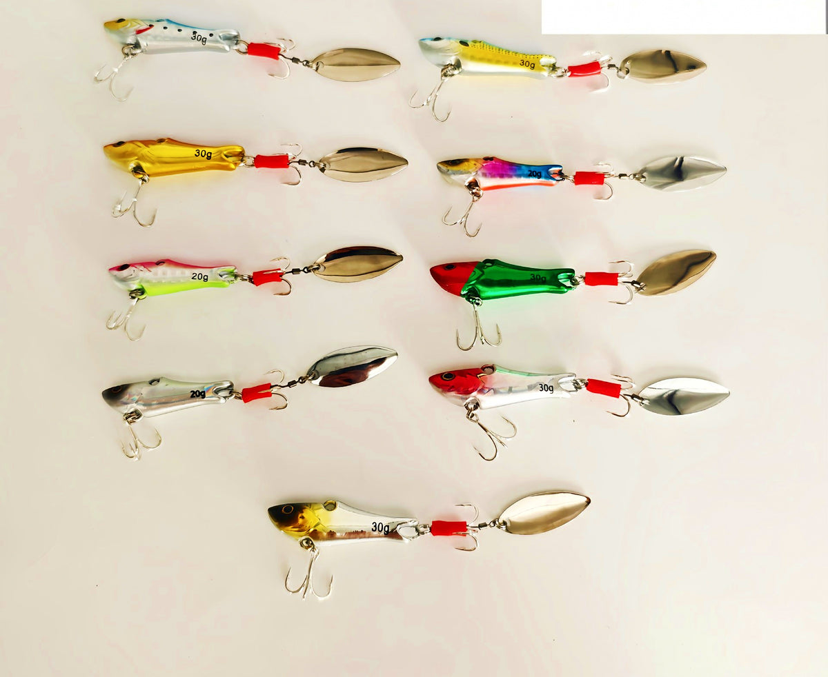 VIB Blade Spoon Lure, 20 g or 30 g, Reinforced Treble Hook – product photo
