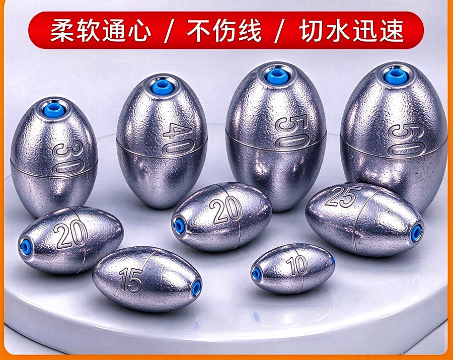 Lead Olive Sinker, Through-Hole, 0.35–198 g (0.012–6.98 oz) – product photo