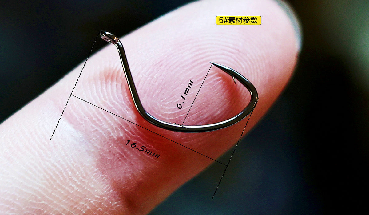 Wacky Rig Offset Crank Hooks for Soft Baits, #5–1/0 – product photo