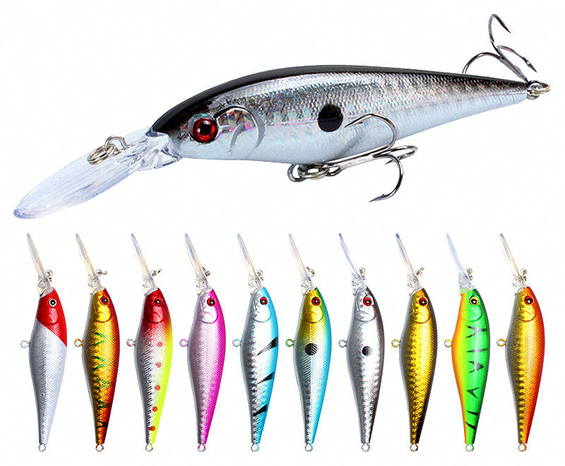 Long Lip Minnow Hard Bait, 11 cm (4.3 in), 10 g (0.35 oz) – product photo