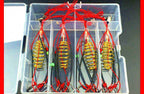 Spring Explosion Hook Rig, 4 Sets per Box, Sizes 6–14 – product photo