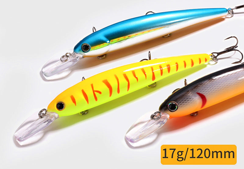 Floating Minnow Hard Bait, 120 mm (4.7 in), 17 g (0.6 oz) – product photo