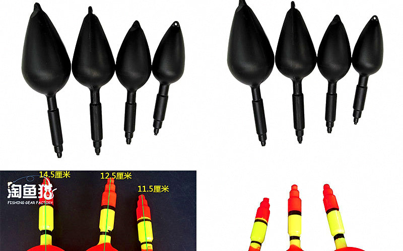 Foam Fishing Float, Red or Black, 11-19.2 cm (4.3-7.6 in) – product photo