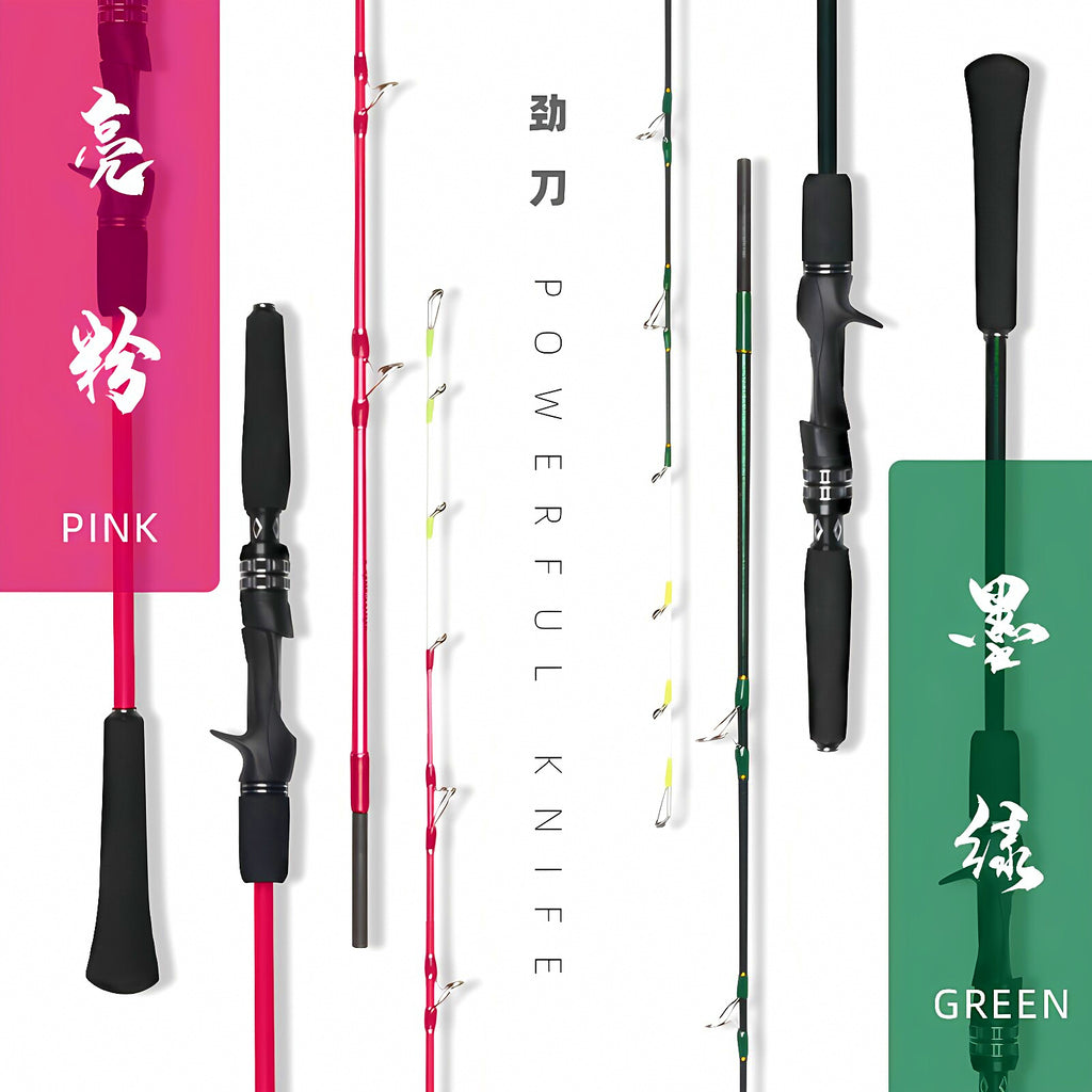 Solid Fiberglass Boat Rod, 2-Piece Slow Pitch Jigging Rod – product photo
