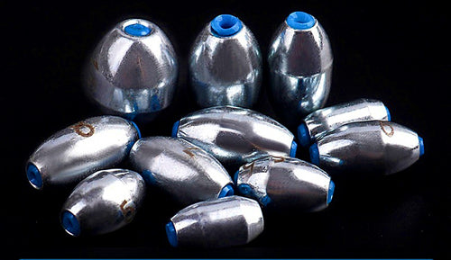 Hollow Olive Sinker, Carbon Steel, 3–15 g (0.11–0.53 oz) – product photo