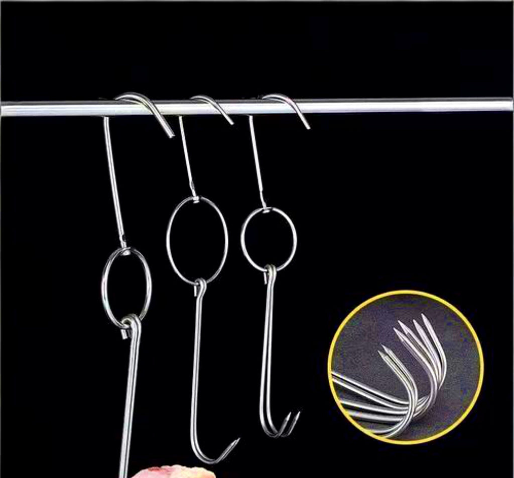 Stainless Steel Double Hanging Hook, S-Shape, Swivel – product photo