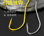 Long Shank Barbed Fishing Hooks, 30 pcs, Sizes 6–12 – product photo