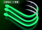 Glow Green Tubed Barbed Hooks, Bulk Pack, Size 0.8–14 – product photo
