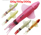 Lead Head Squid Soft Bait, Glow, 120–200 g (4.2–7.1 oz) – product photo