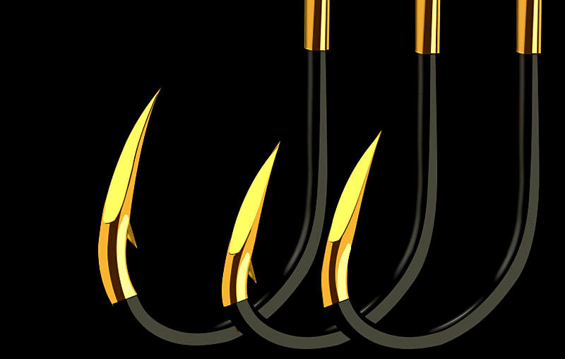 Black Gold Tungsten Steel Hooks, Iseama, Izu & Shinkanto Patterns – product photo