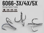 Saltwater Treble Hooks, High-Carbon Steel, Size #8 to 5/0 – product photo