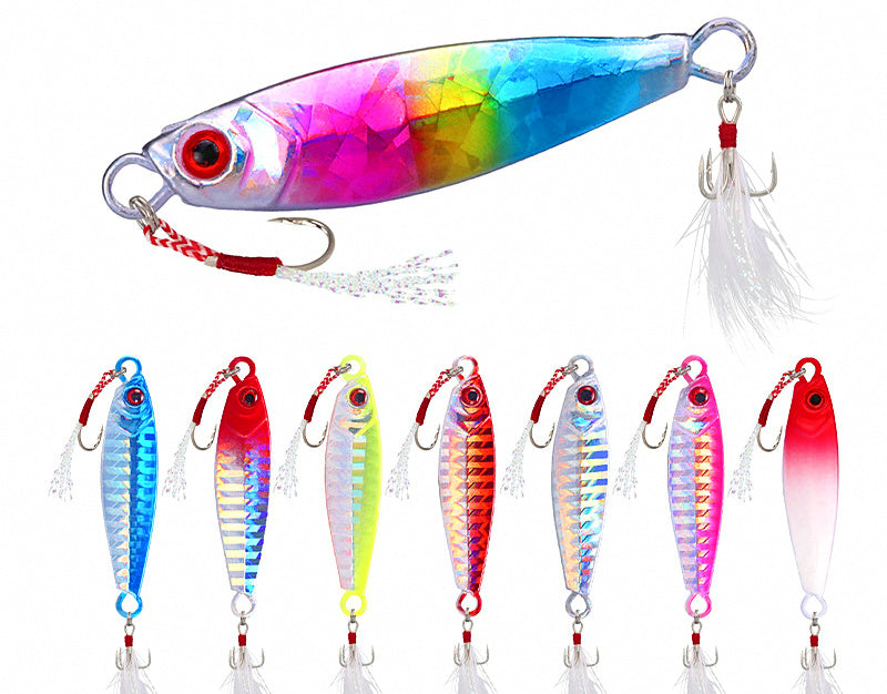 Metal Casting Jig with Feather Hook, 7–30 g (0.25–1.06 oz) – product photo