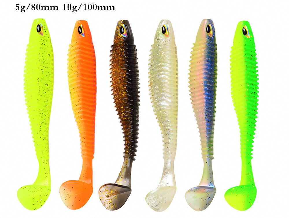 T-Tail Soft Swimbait, Silicone, 8 cm & 10 cm (3.1 & 3.9 in) – product photo