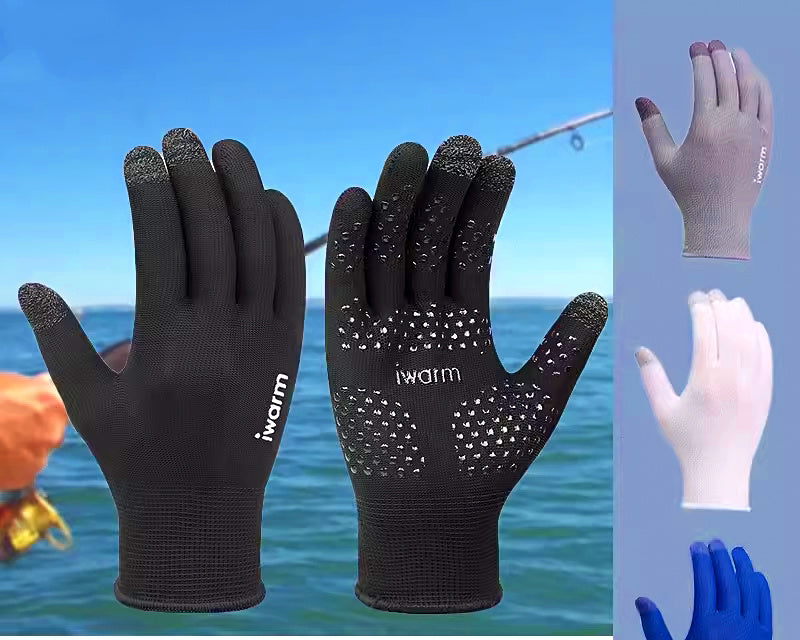 Full-Finger Fishing Gloves, Sun Protection, Non-Slip – product photo