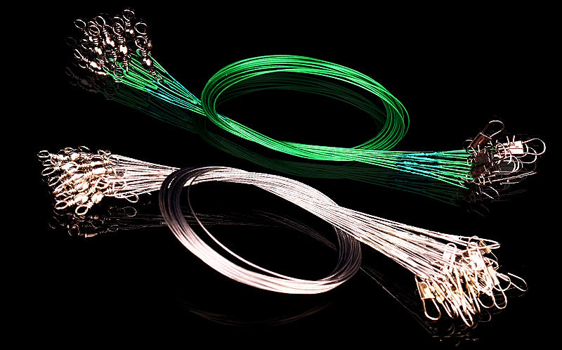 Steel Wire Leaders with Snap, 25-Pack, 15–30 cm (5.9–11.8 in) – product photo