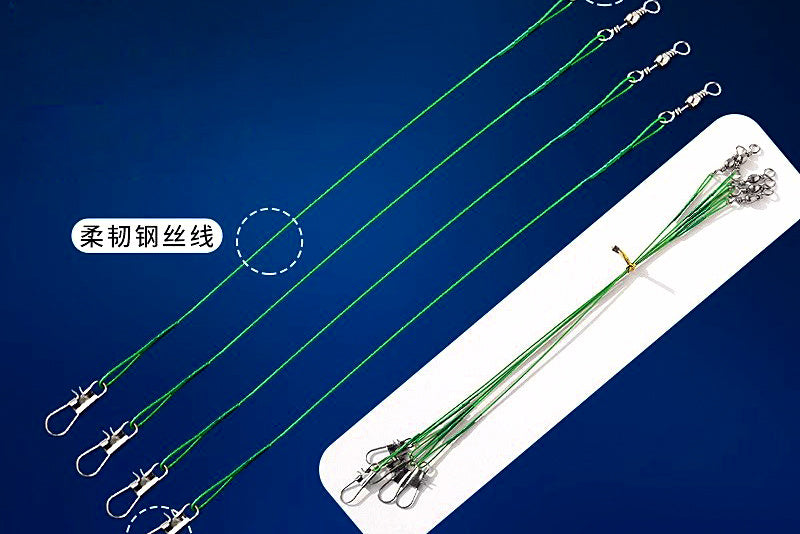 Steel Wire Leaders with Pin Snap, 15–25 cm (5.9–9.8 in) – product photo