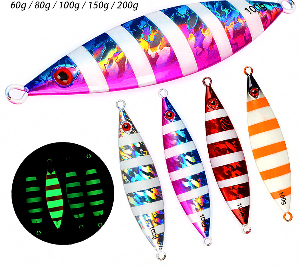 Glow Slow Pitch Jig with 3D Eyes, 60–200 g (2.1–7.1 oz) – product photo