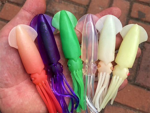 Soft Squid Skirt Lure for Trolling & Boat Fishing, Assorted Colors – product photo