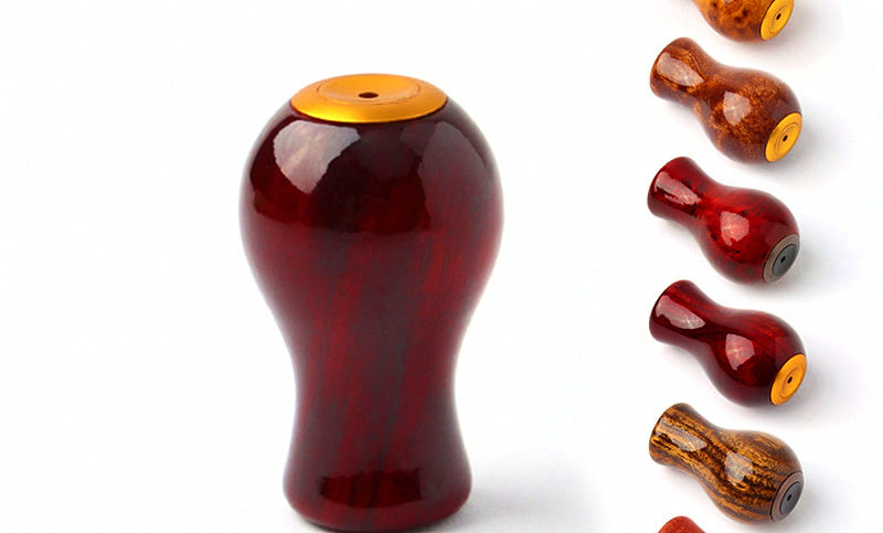 Wood Baitcasting Reel Handle Knob, Wine Gourd Shape – product photo