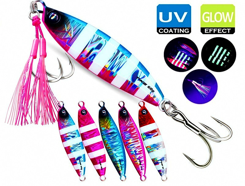 Metal Casting Jig, Glow Stripe, 60–100 g (2.1–3.5 oz) – product photo