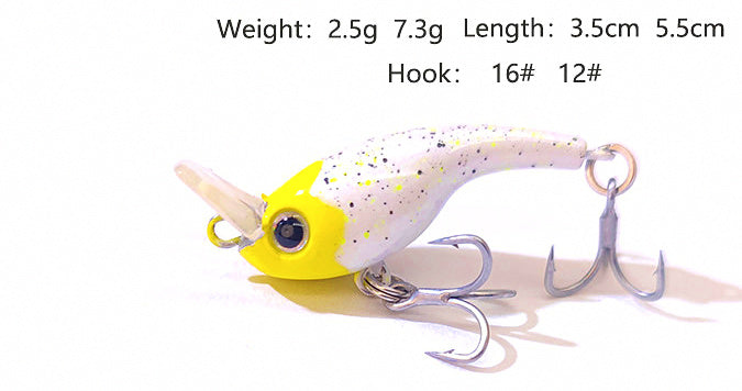 Micro Minnow Lure with Treble Hooks, 2.5–7.3 g (0.09–0.26 oz) – product photo