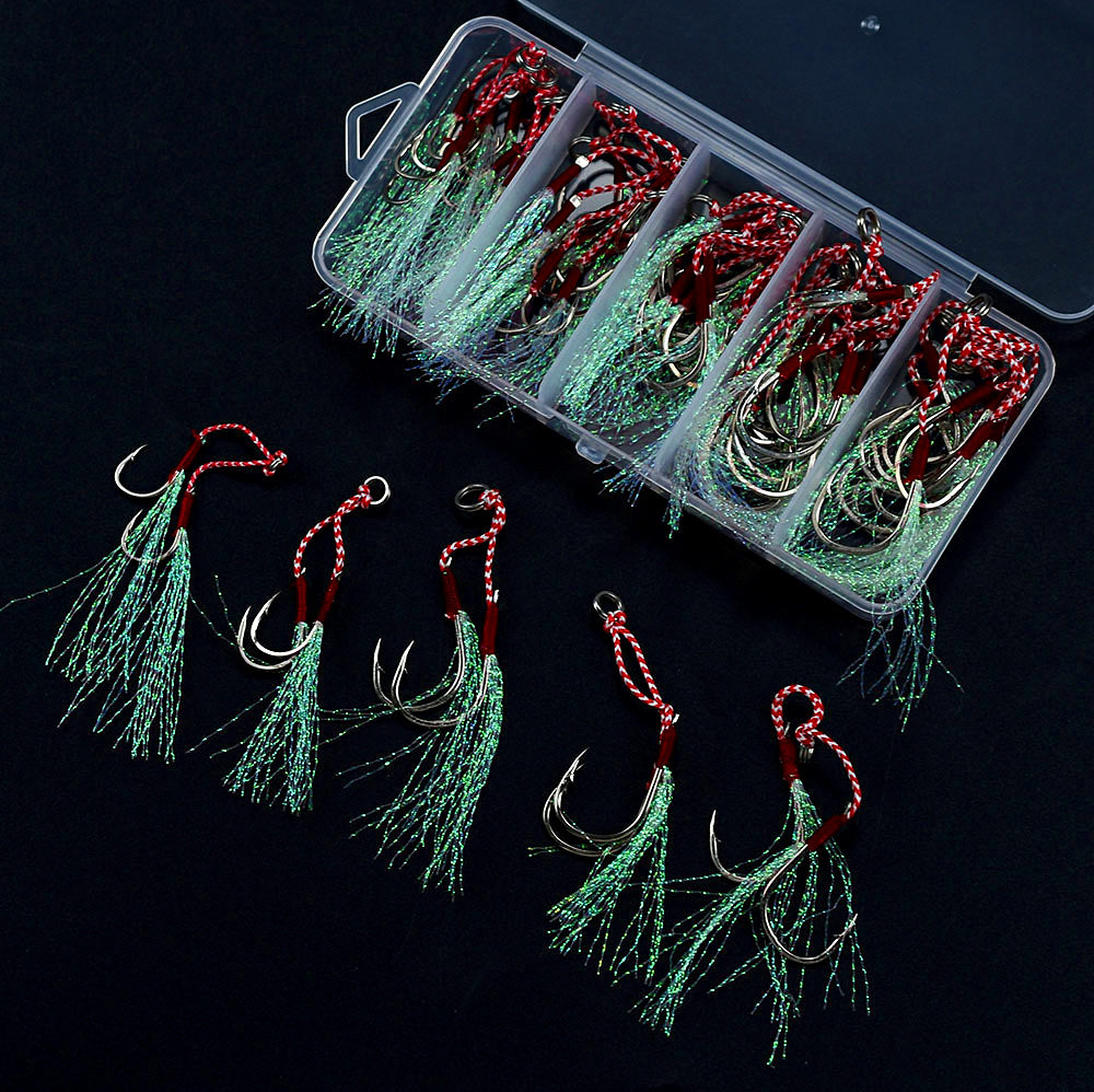 Slow Pitch Double Assist Hooks, Size 1, 25-Pack – product photo