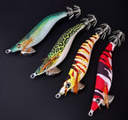 Weighted Wood Shrimp Squid Jig, 9 cm 7 g (0.25 oz), Glow – product photo