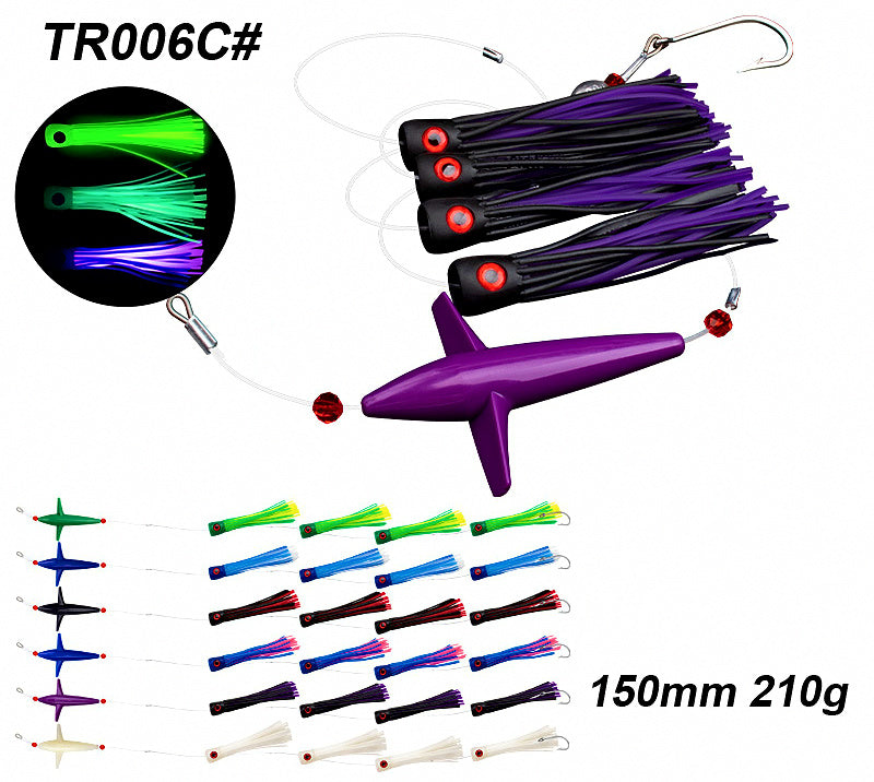 Soft Octopus Trolling Lure Set, 150 mm (6 in) – product photo