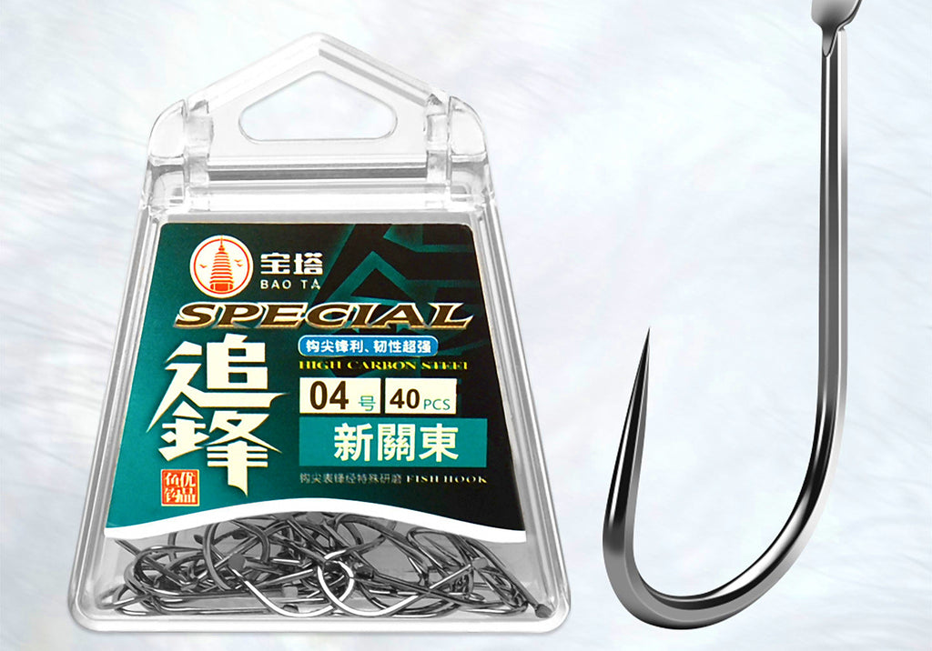 Shin Kanto Sode Hook, Barbless, Black, Sizes 1–9 – product photo