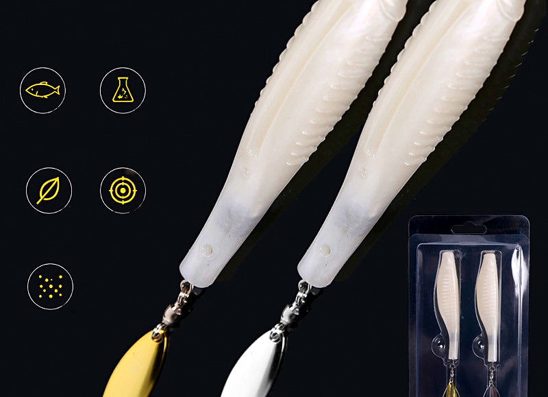 Soft Swimbait w/ Spinner Blade, 14 cm (5.5 in), 2-Pack – product photo
