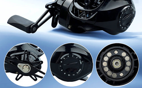 Baitcasting Reel, Left or Right Hand, 7 Colors – product photo