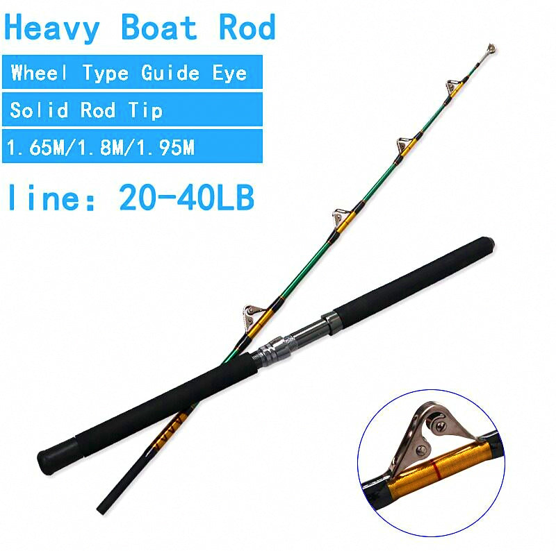 Extra Heavy Solid Tip Boat Rod, 2-Piece, 1.68–1.95 m (5.5–6.4 ft) – product photo