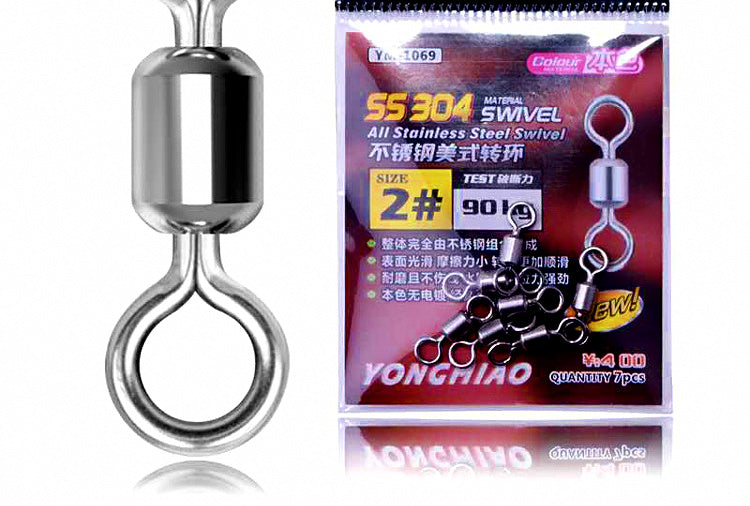 Stainless Steel Barrel Swivels, Sizes 2–14 – product photo