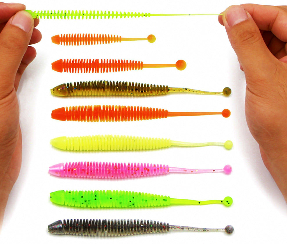 Ball Tail Sandworm Soft Bait, 4.8/6/8 cm (1.9/2.4/3.1 in) – product photo
