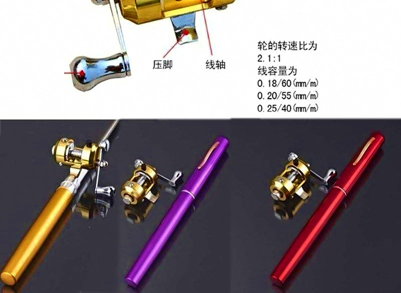 Mini Metal Drum Reel for Ice & Raft Fishing, Micro Jigging – product photo