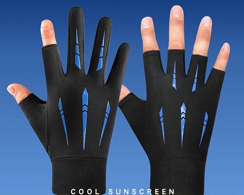 Men's Ice Silk Breathable Fishing & Cycling Gloves – product photo
