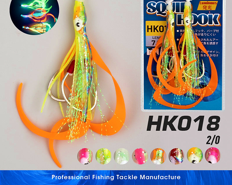 Glow Squid Assist Hooks for Slow Pitch Jigs, Size 2/0 – product photo