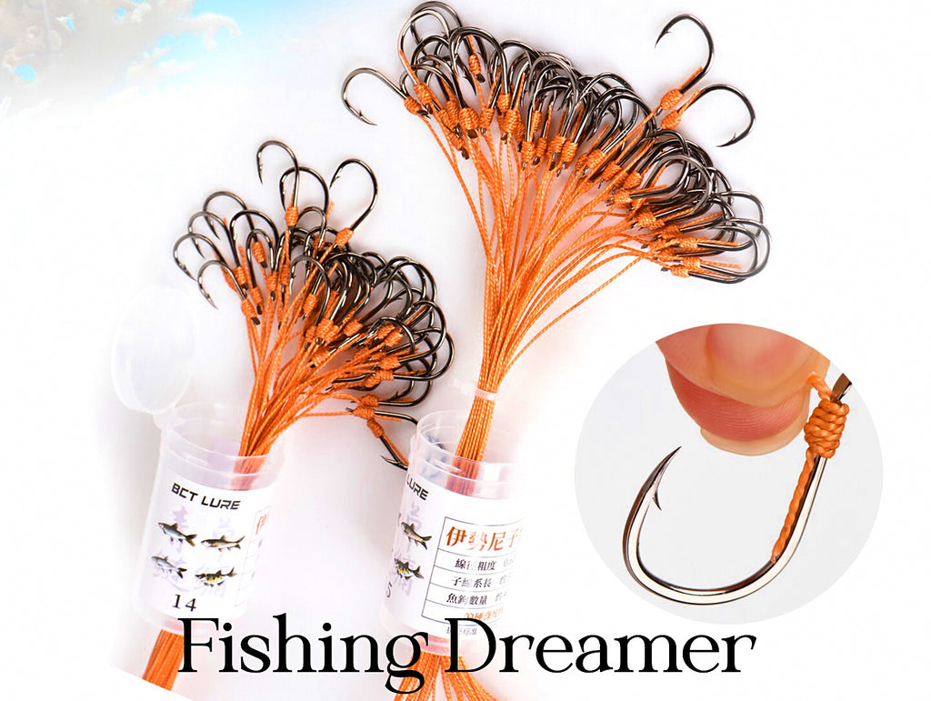 Iseni Snelled Hooks, Hand-Tied, 50 cm (19.7 in) Line – product photo
