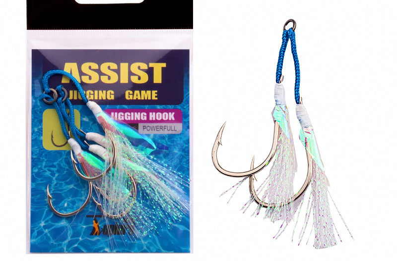 Fish Skin Double Assist Hooks, 2 Pack, Sizes 1/0-3/0 – product photo