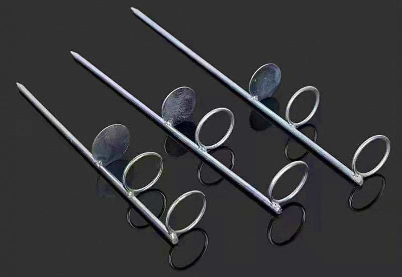 Double Ring Rod Holder, Ground Spike Rod Stand – product photo