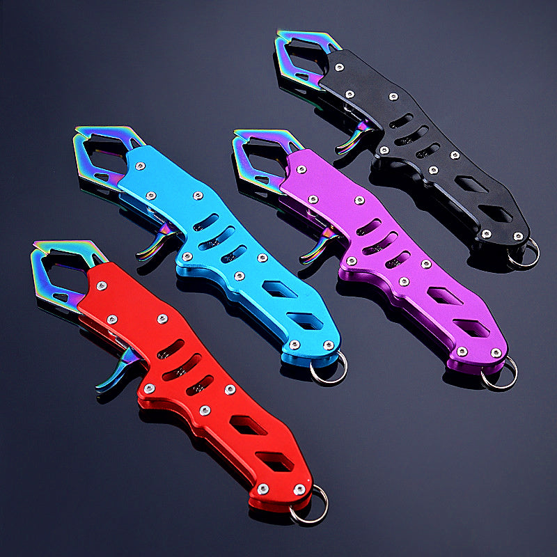 Fish Gripper Tool, Stainless Steel and Aluminum Alloy, Long Handle – product photo