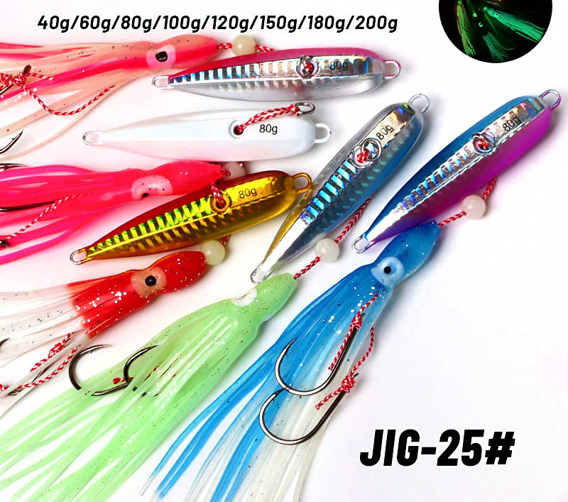 Slow Pitch Jig, Laser Finish, 40–200 g (1.4–7.1 oz) – product photo