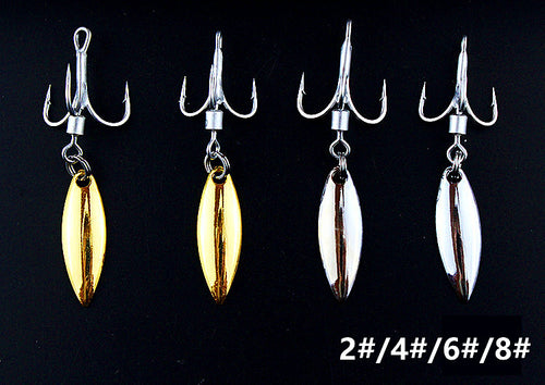 Swivel Treble Hooks with Spinner Blade, Sizes 2–8 – product photo