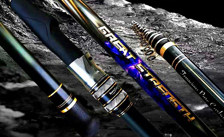 Rock Fishing Rod, 5-Piece Carbon, Extra Hard Action – product photo