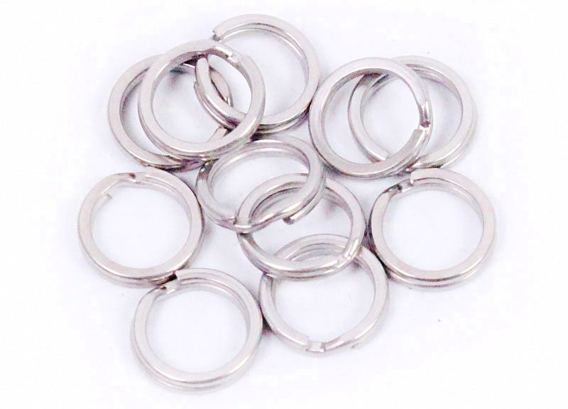 304 Stainless Flattened Split Rings, 0.5–1.6 mm Wire – product photo