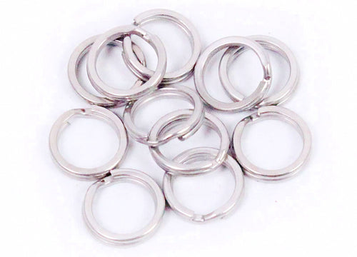 304 Stainless Flattened Split Rings, 0.5–1.6 mm Wire – product photo